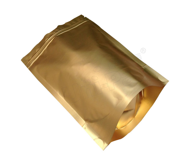 铝箔拉链袋—金色自立铝箔袋